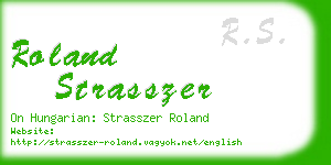 roland strasszer business card